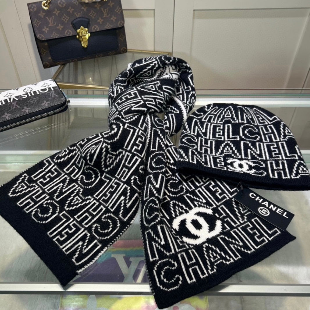 CHANEL BEANIE & SCARF SETS