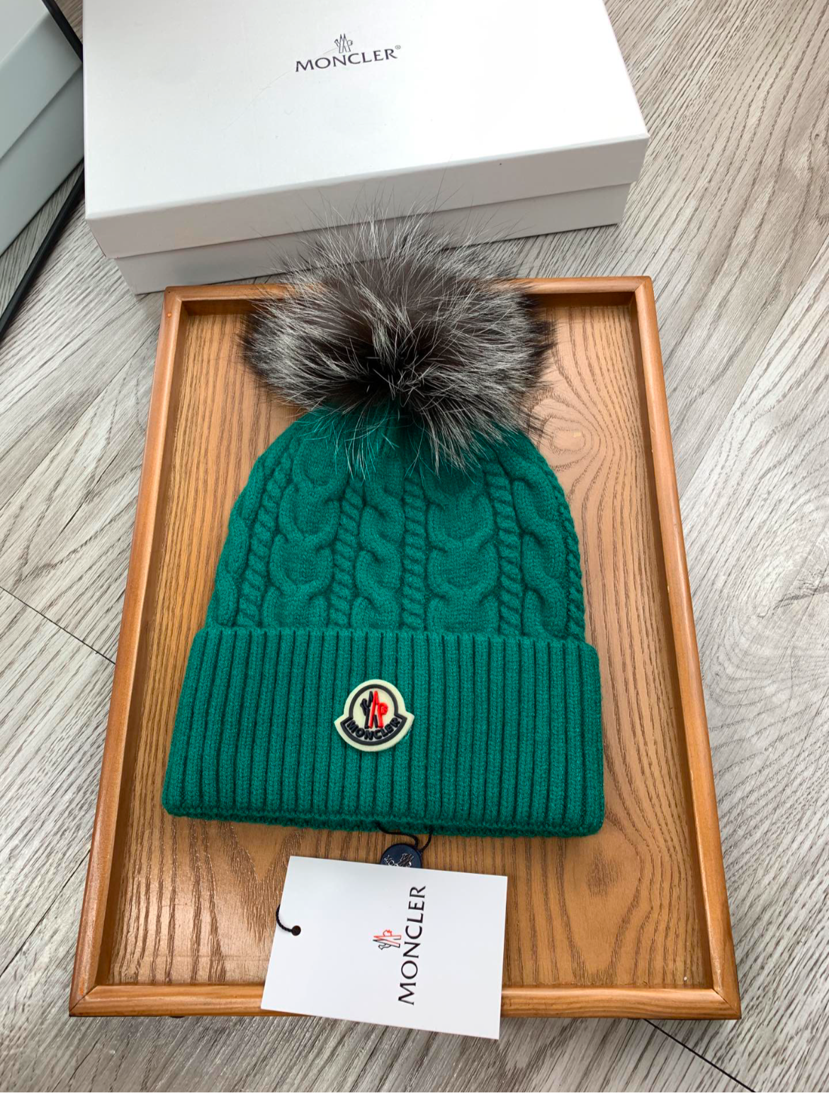 MONCLER BEANIE W/FUR