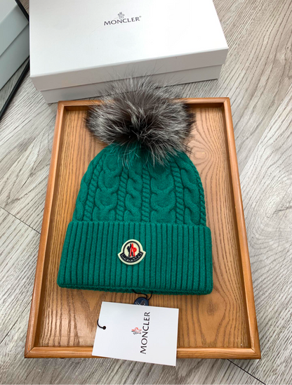 MONCLER BEANIE W/FUR