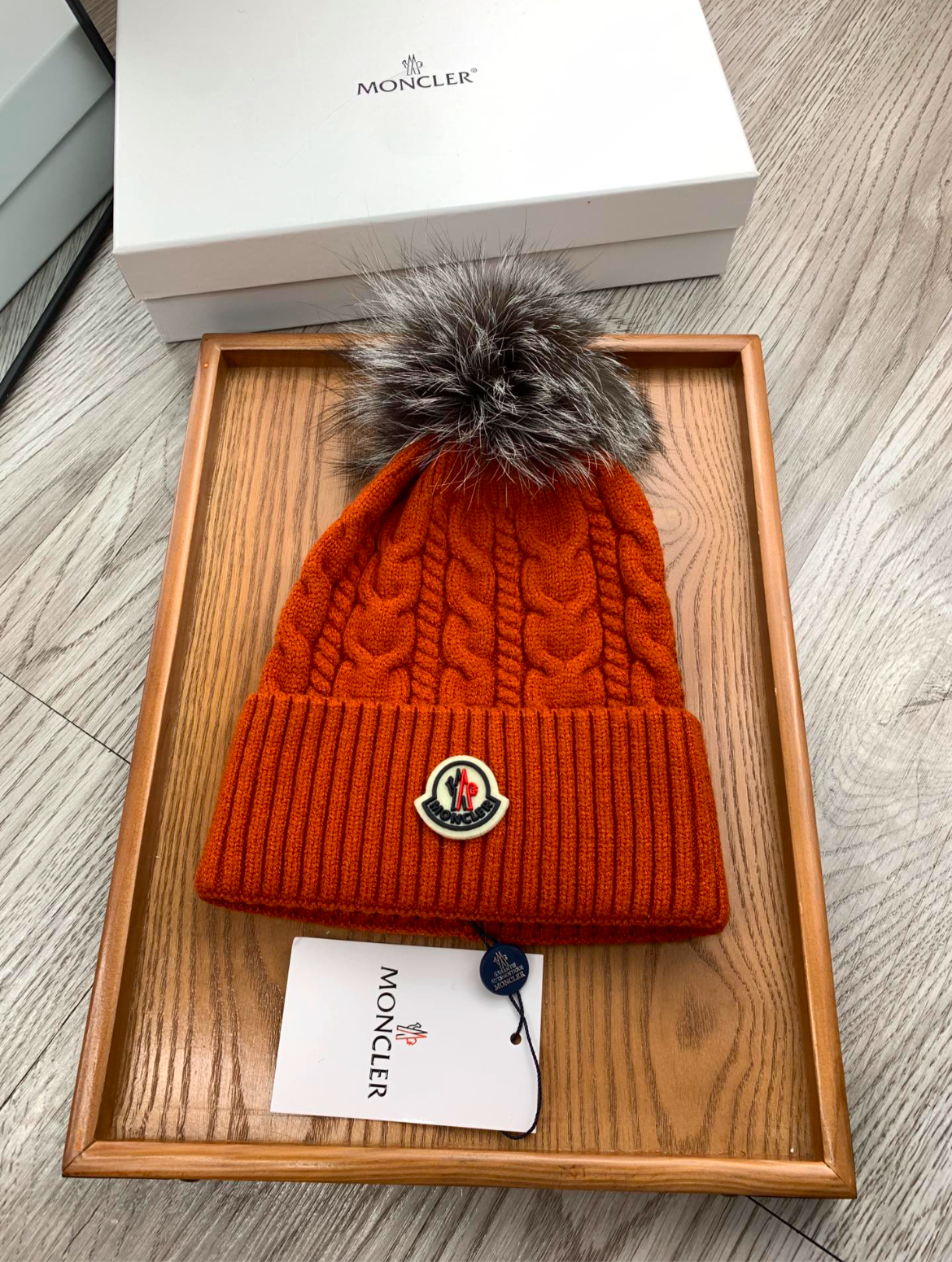 MONCLER BEANIE W/FUR