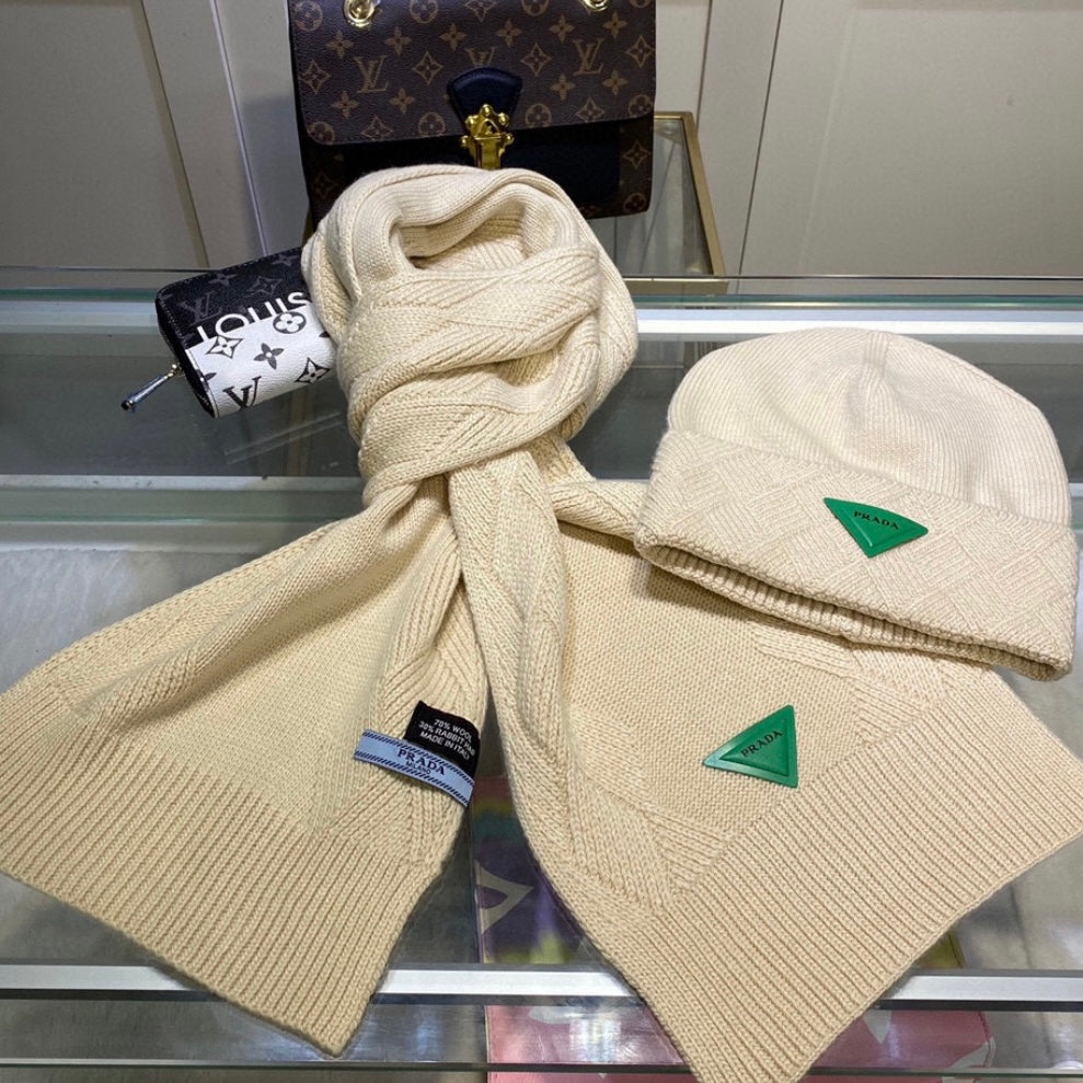 PRADA HAT & SCARF SETS