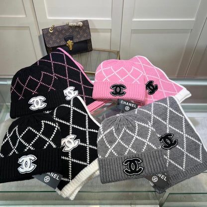 CHANEL BEANIE & SCARF SETS