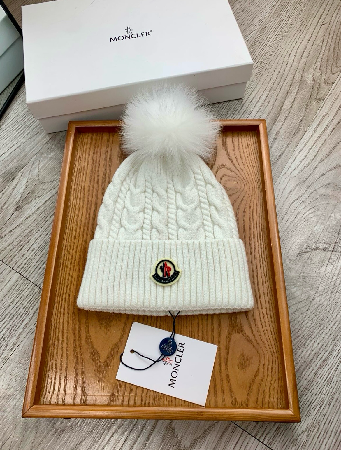 MONCLER BEANIE W/FUR