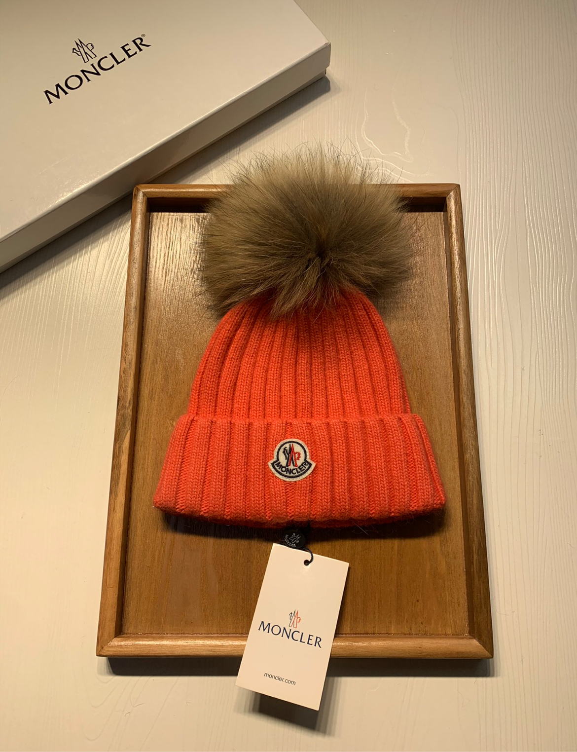 MONCLER BEANIE W/FUR