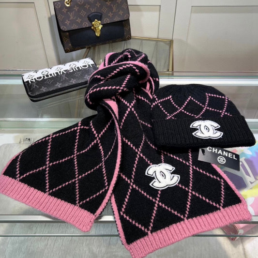 CHANEL BEANIE & SCARF SETS