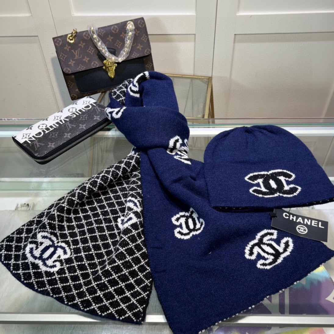 CHANEL BEANIE & SCARF SETS