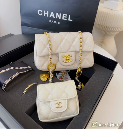 CHANEL BAG SET W/ Bracelet& Silk Scarf