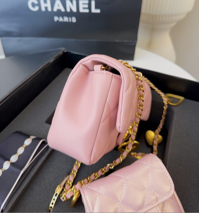 CHANEL BAG SET W/ Bracelet& Silk Scarf