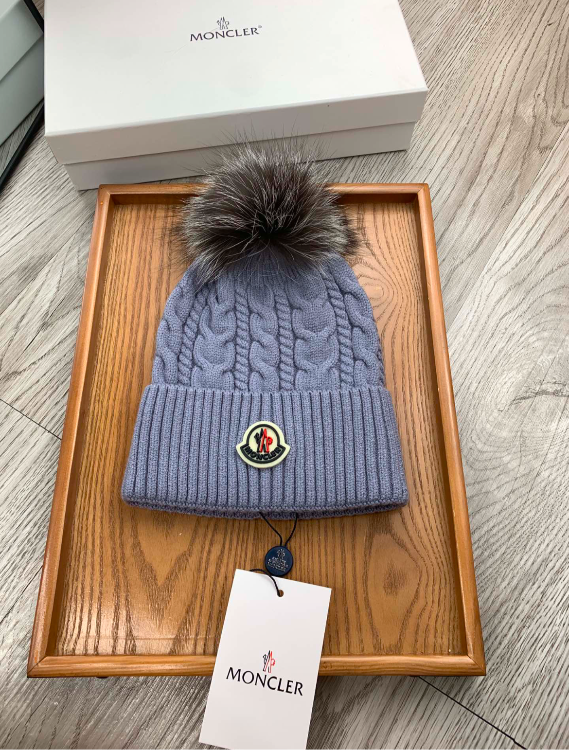 MONCLER BEANIE W/FUR