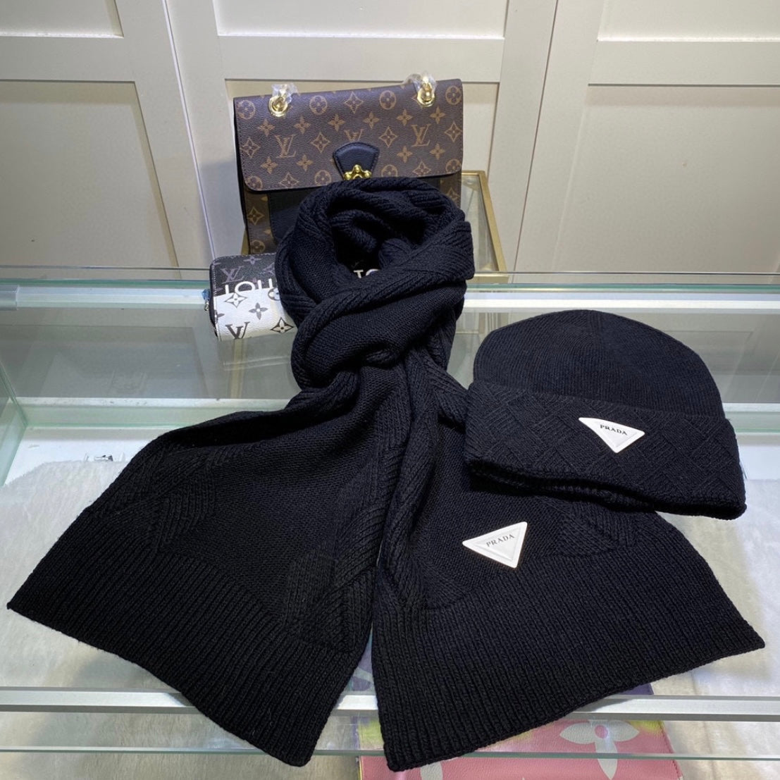 PRADA HAT & SCARF SETS