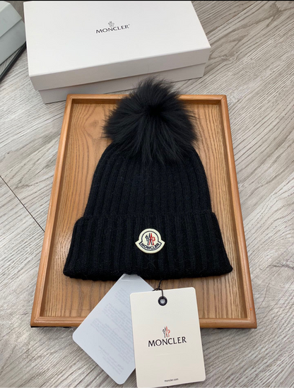 MONCLER BEANIE W/FUR