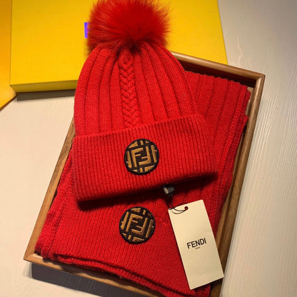 FENDI BEANIE & SCARF SETS