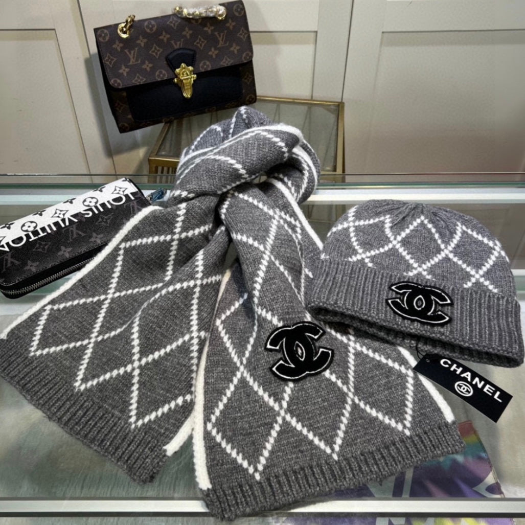 CHANEL BEANIE & SCARF SETS