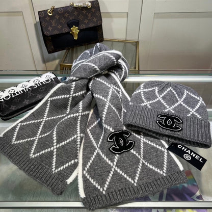 CHANEL BEANIE & SCARF SETS