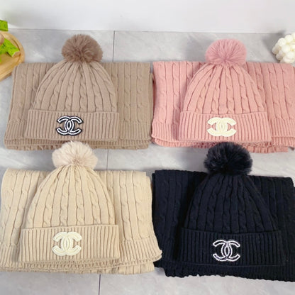 CHANEL BEANIE & SCARF SETS