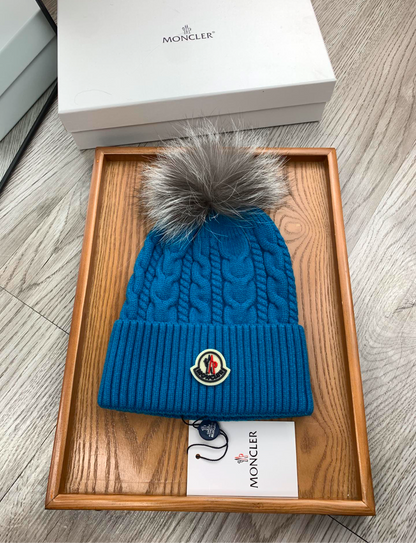 MONCLER BEANIE W/FUR