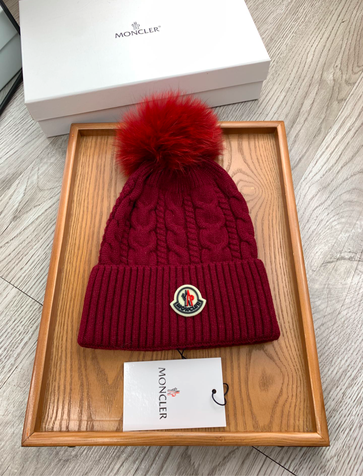 MONCLER BEANIE W/FUR