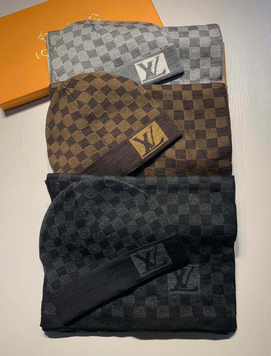 LV BEANIE & SCARF SET