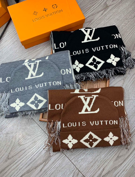 LV BEANIE & SCARF SET