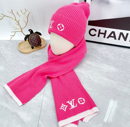 LV BEANIE & SCARF SET