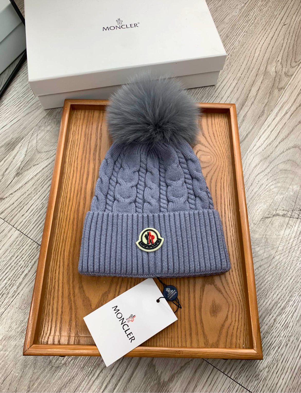 MONCLER BEANIE W/FUR