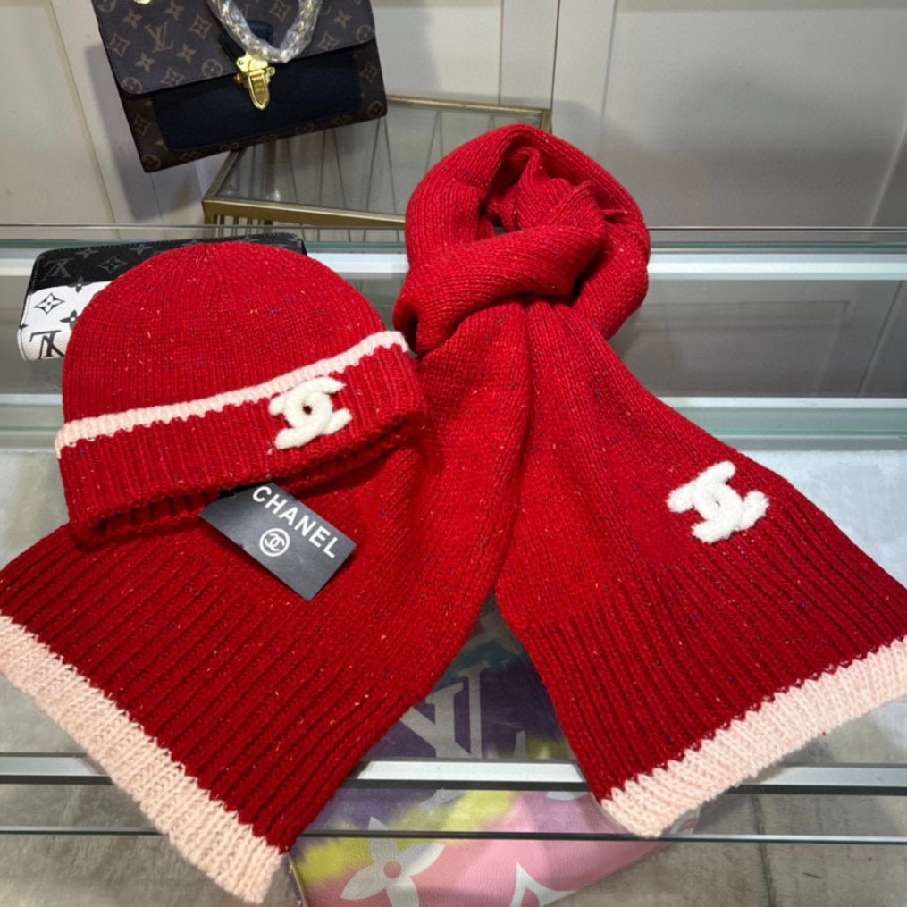 CHANEL BEANIE & SCARF SETS