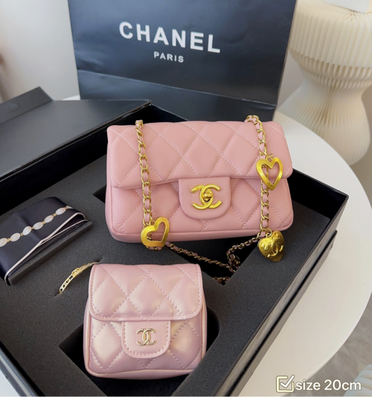 CHANEL BAG SET W/ Bracelet& Silk Scarf