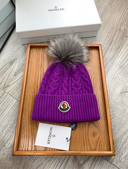 MONCLER BEANIE W/FUR