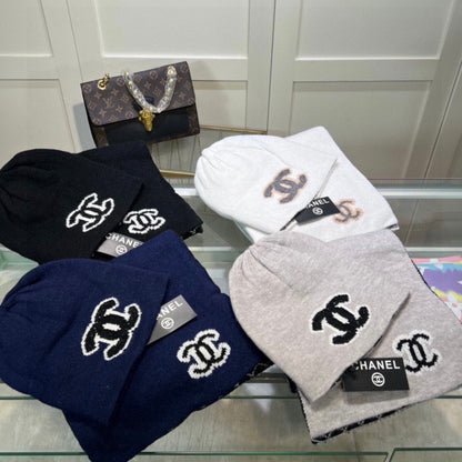 CHANEL BEANIE & SCARF SETS