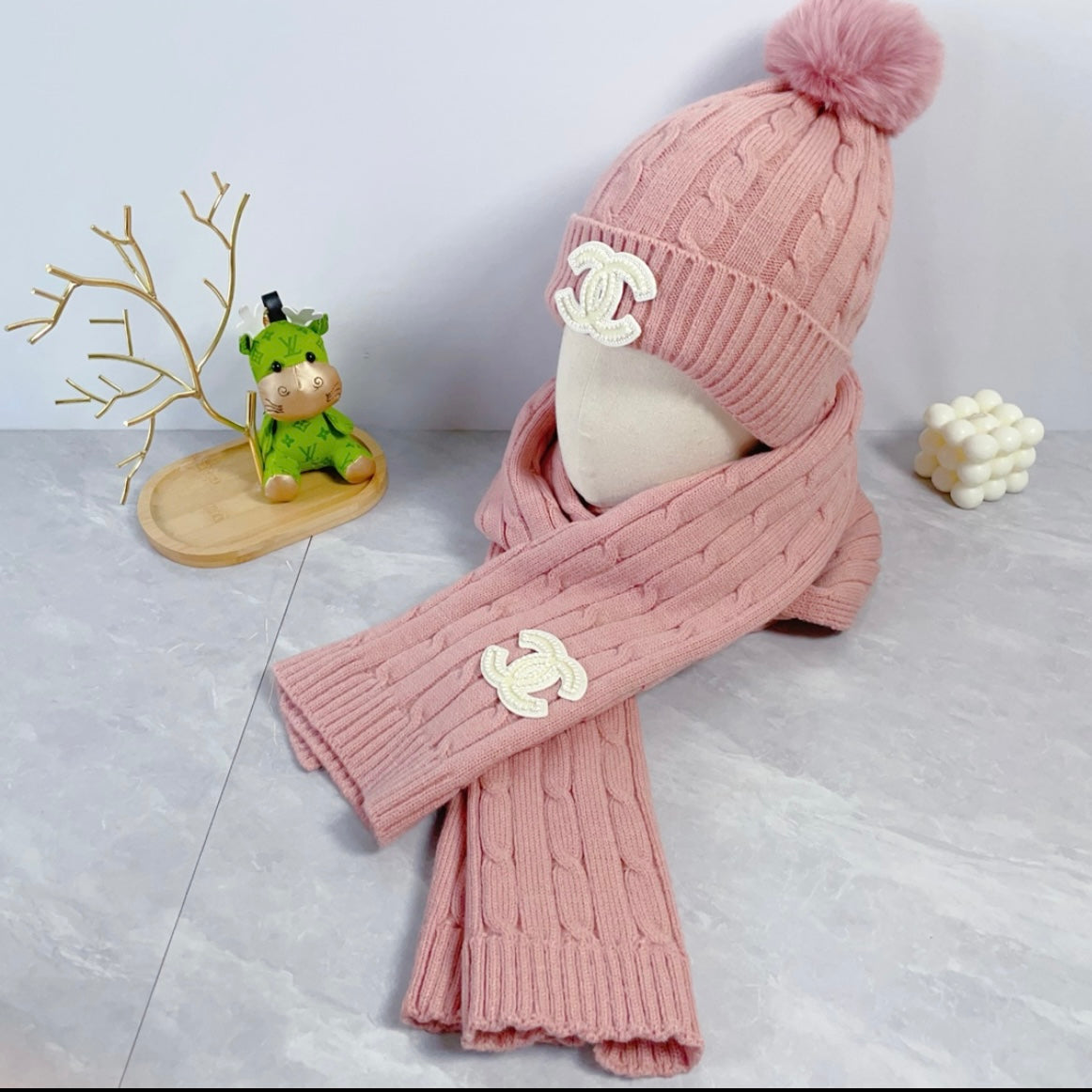 CHANEL BEANIE & SCARF SETS